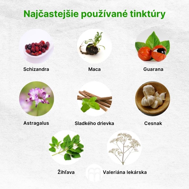 (Slovenčina) Nejčastěji používané tinktury